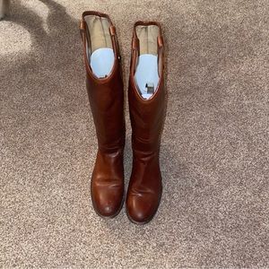 Frye Melissa Button Cognac Leather Knee High Boot - Size 11